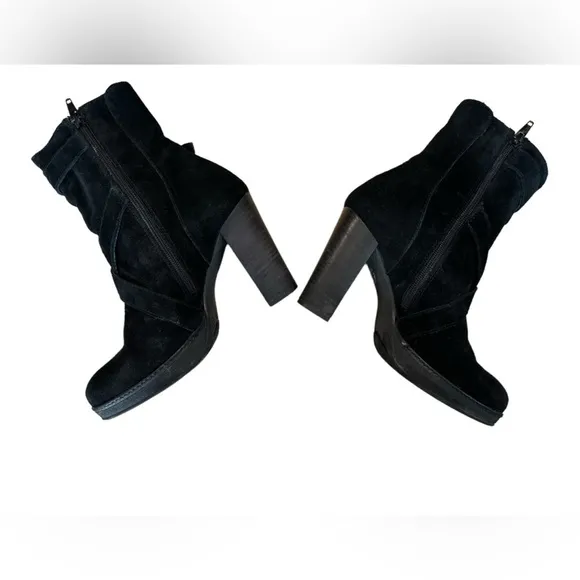 Sundance Chunky Heel Suede Ankle Boot