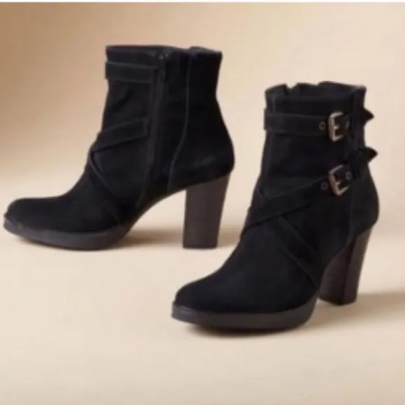 Sundance Chunky Heel Suede Ankle Boot