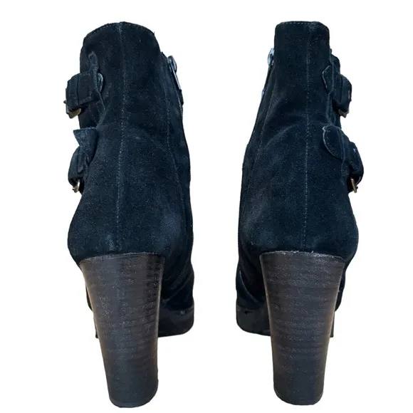 Sundance Chunky Heel Suede Ankle Boot