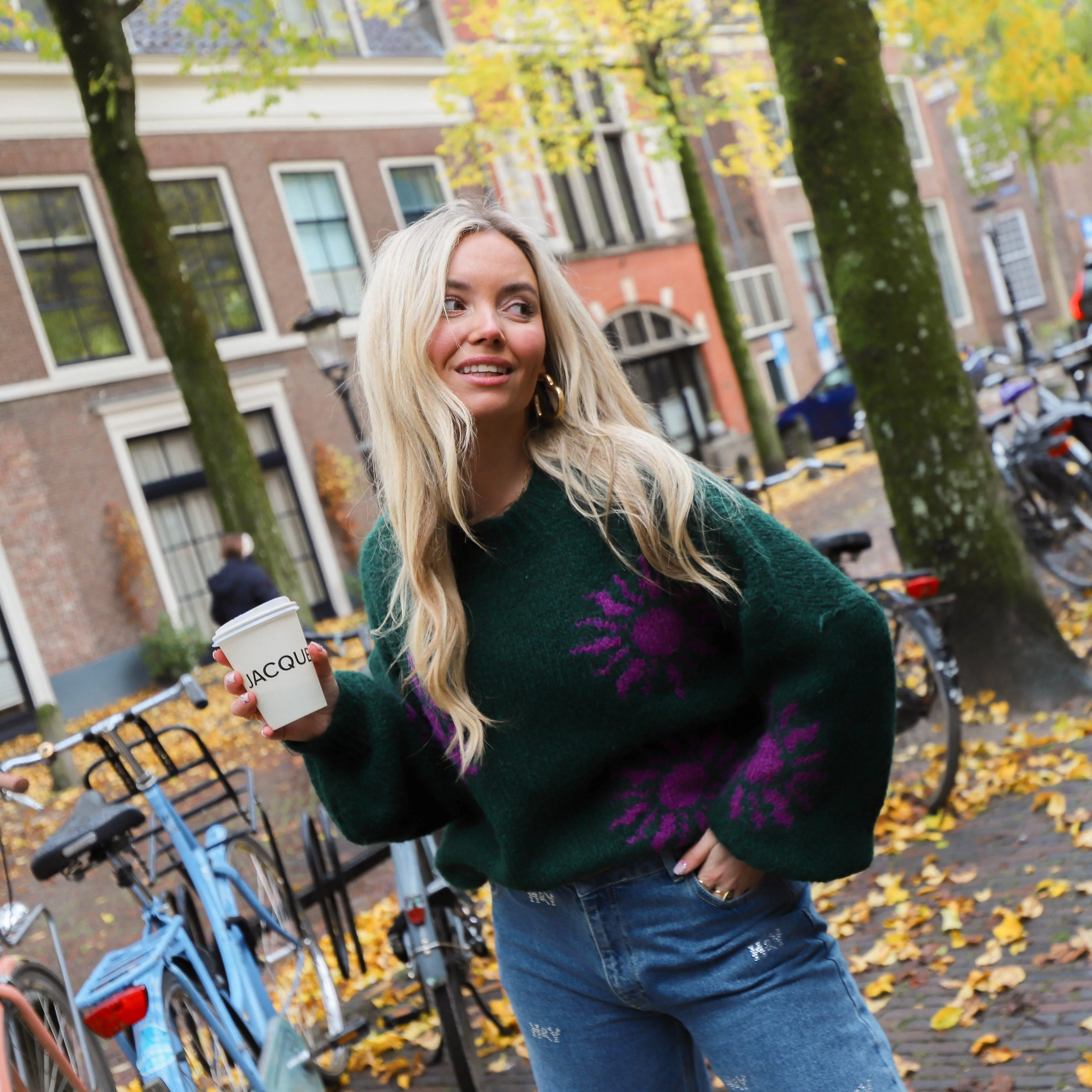 Sunny knit groen paars