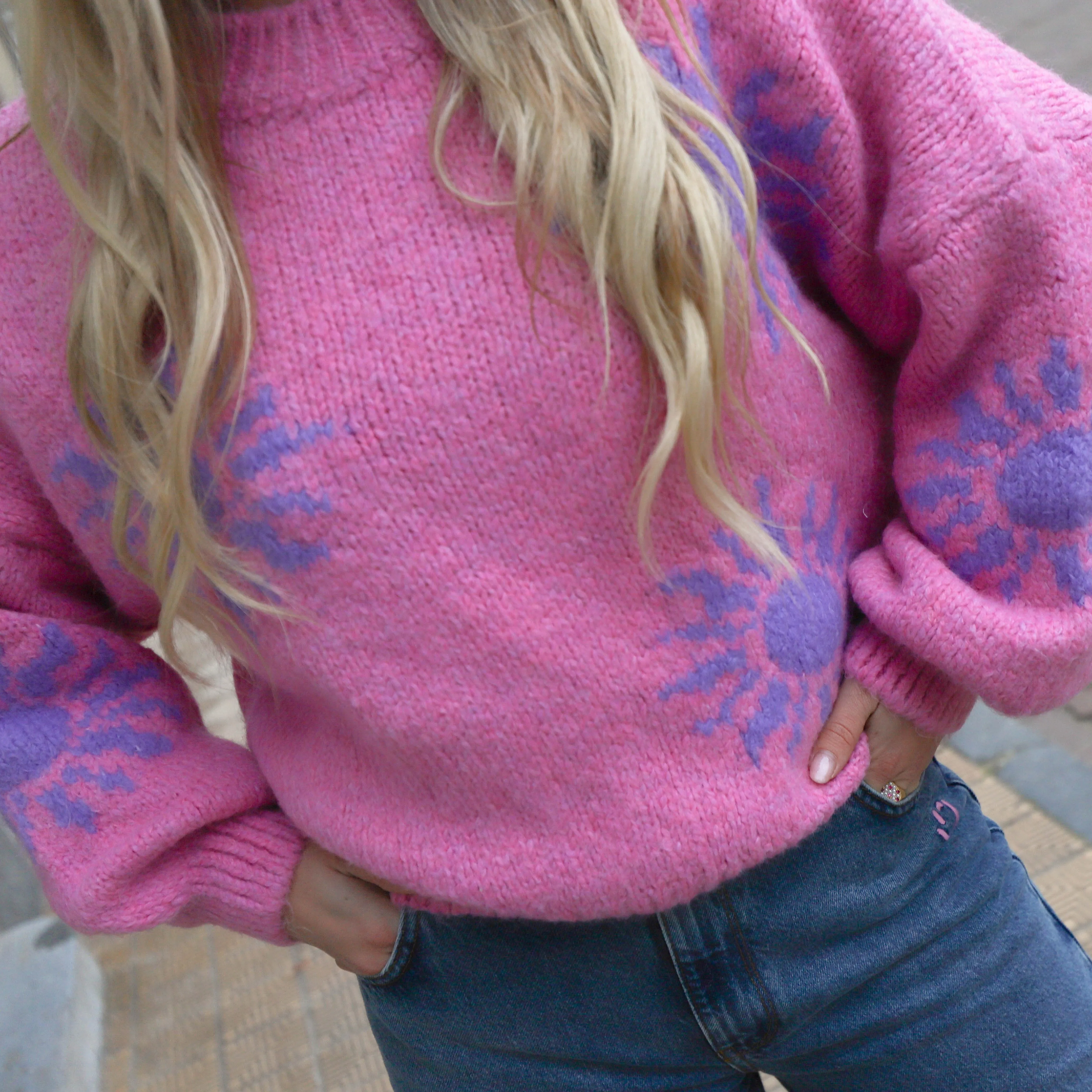 Sunny knit roze paars