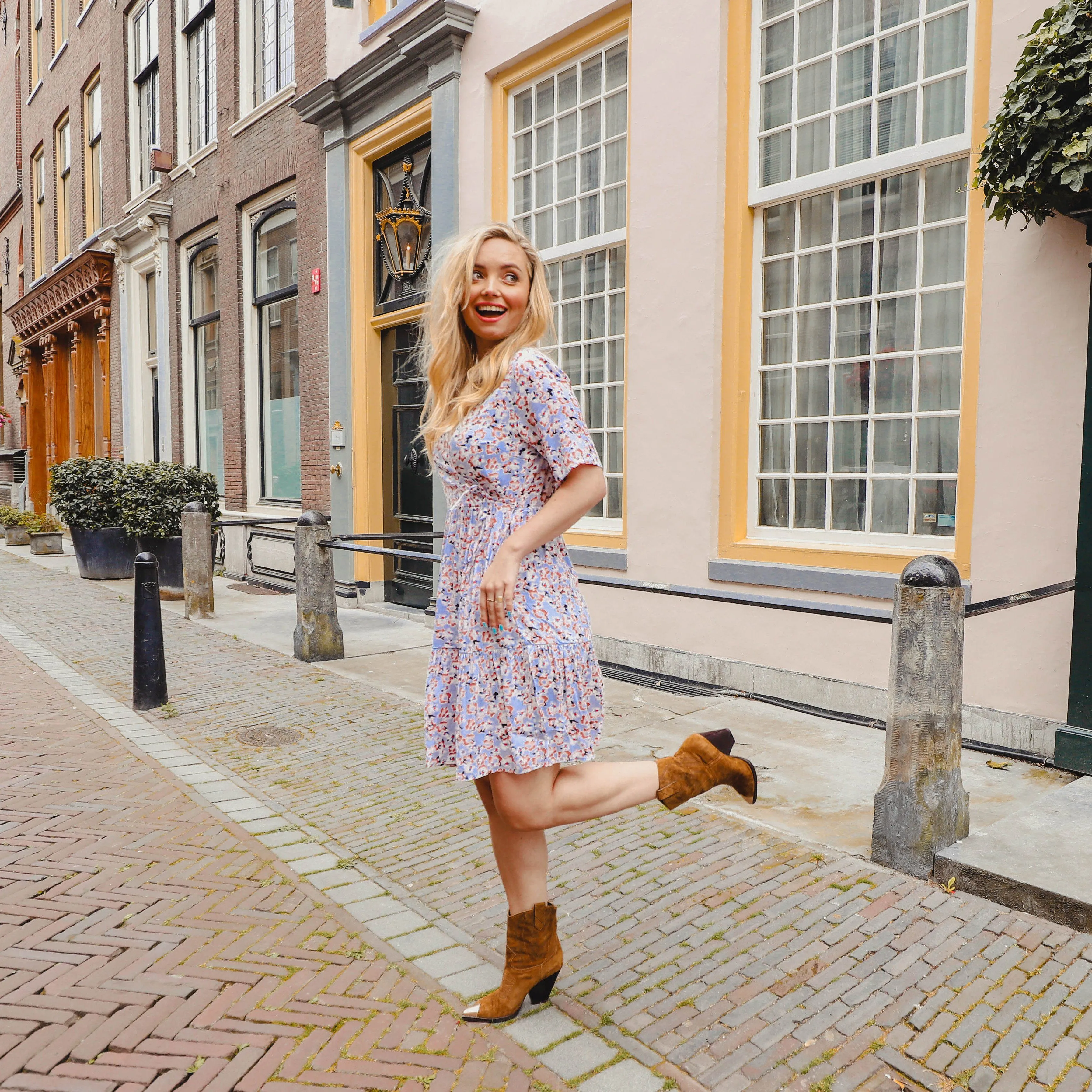 Sunny wrap dress blauw