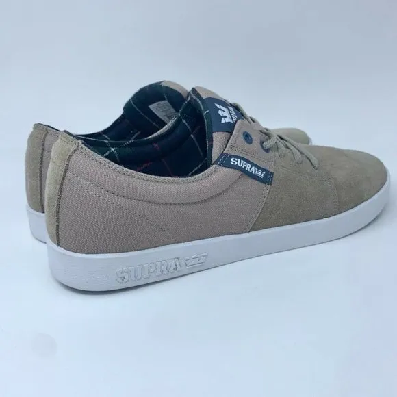 Supra Mens Stacks II Skate Shoes Khaki Tan 13 New