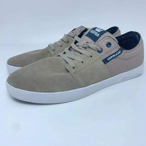 Supra Mens Stacks II Skate Shoes Khaki Tan 13 New
