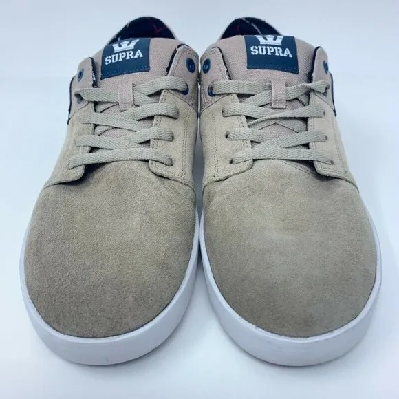 Supra Mens Stacks II Skate Shoes Khaki Tan 13 New