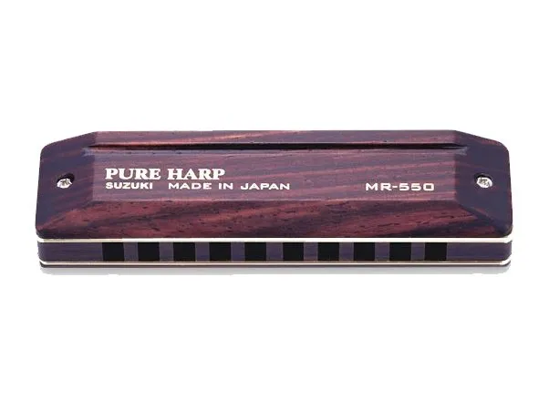Suzuki MR550 'Pure Harp Wooden' Diatonic Harmonica - Rosewood