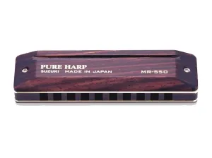 Suzuki MR550 'Pure Harp Wooden' Diatonic Harmonica - Rosewood