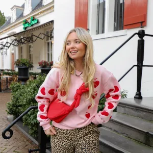 Sweater rode hartjes