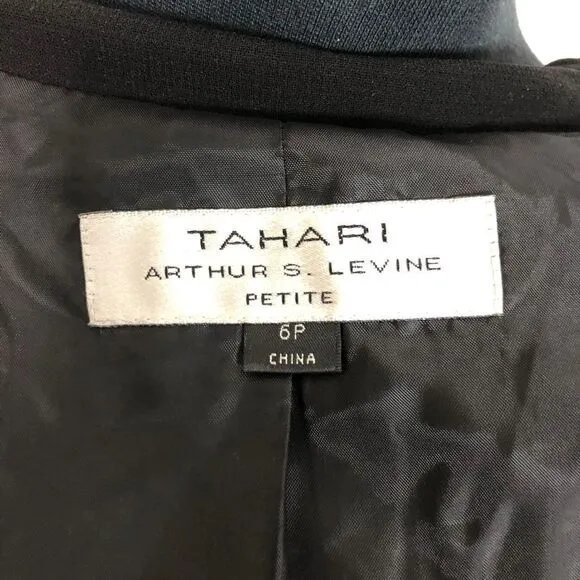 Tahari Black Checkered Blazer - Women’s 6P