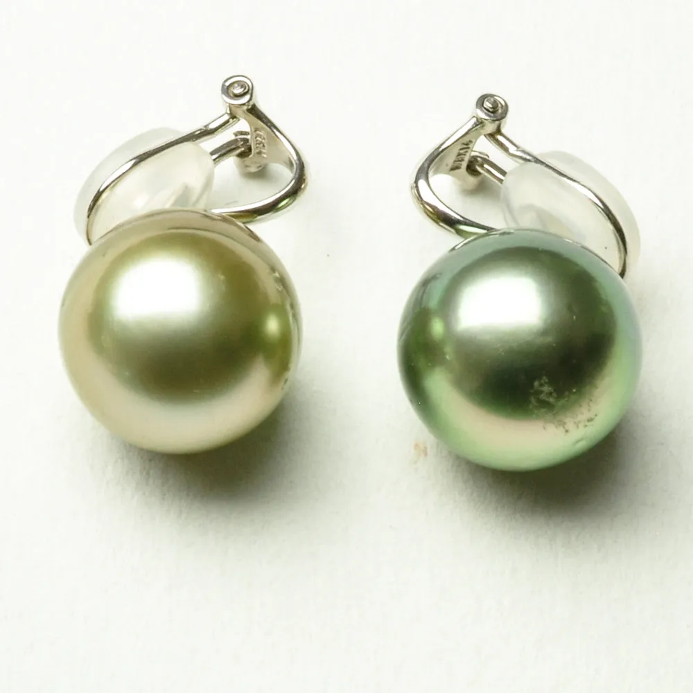 Tahitian Pearl Mismatched Earrings T117