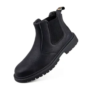 Tanleewa Men's Steel Toe Work Boots Waterproof Safety Shoes Industrial Construction Boots