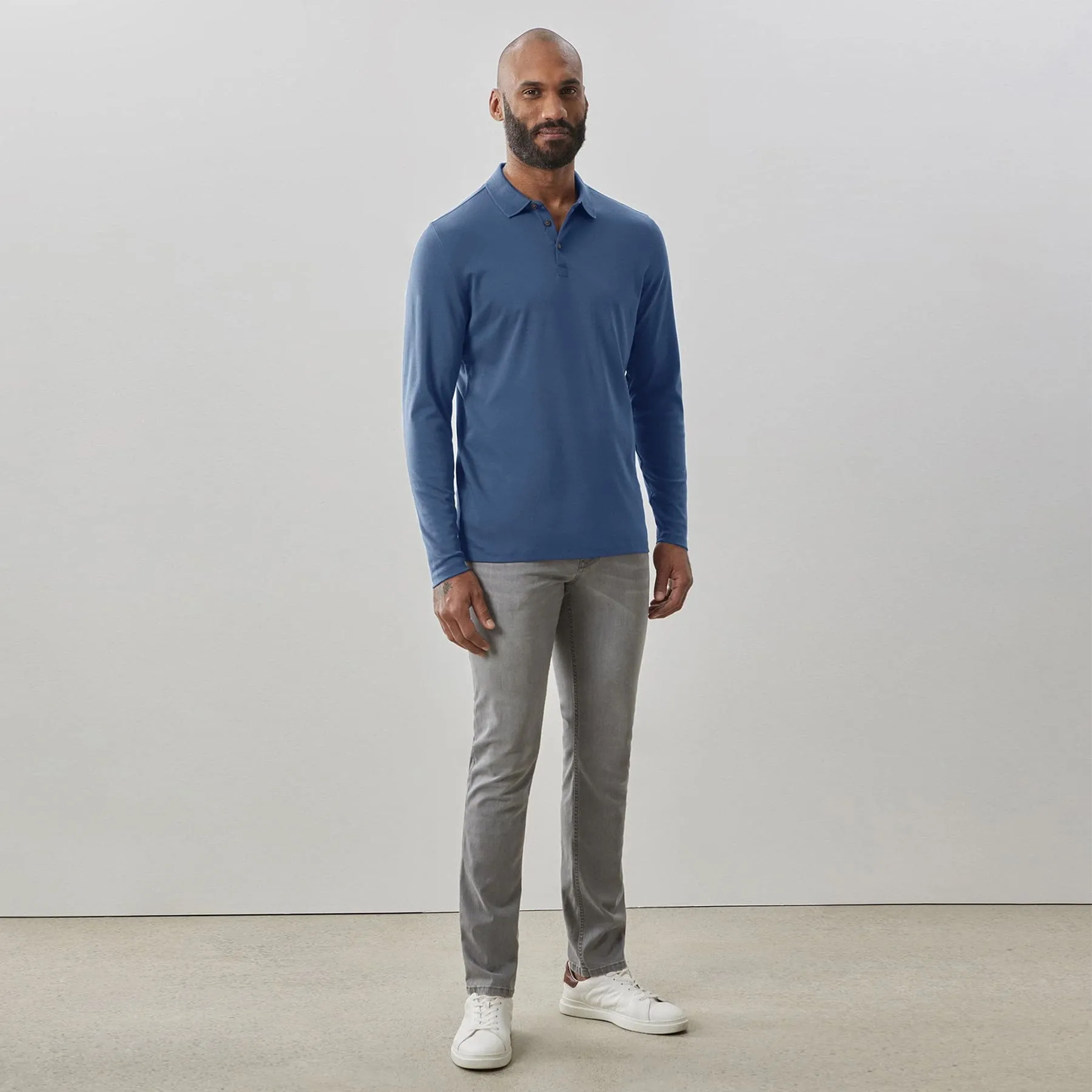 The Barakett Long-Sleeve Polo