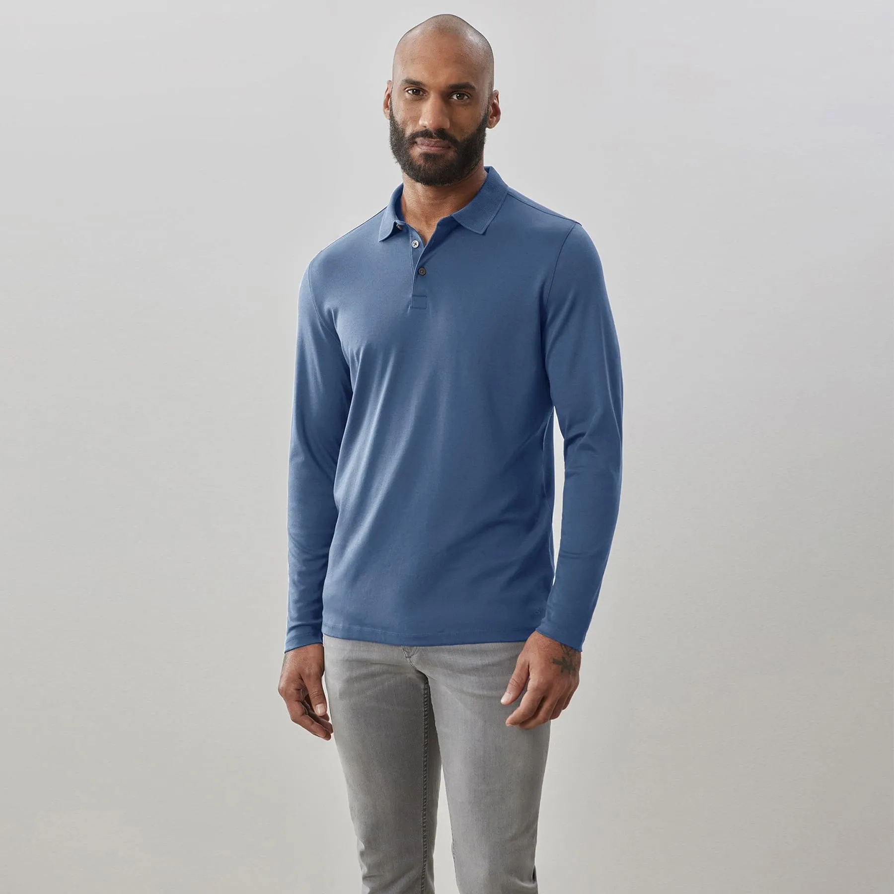The Barakett Long-Sleeve Polo