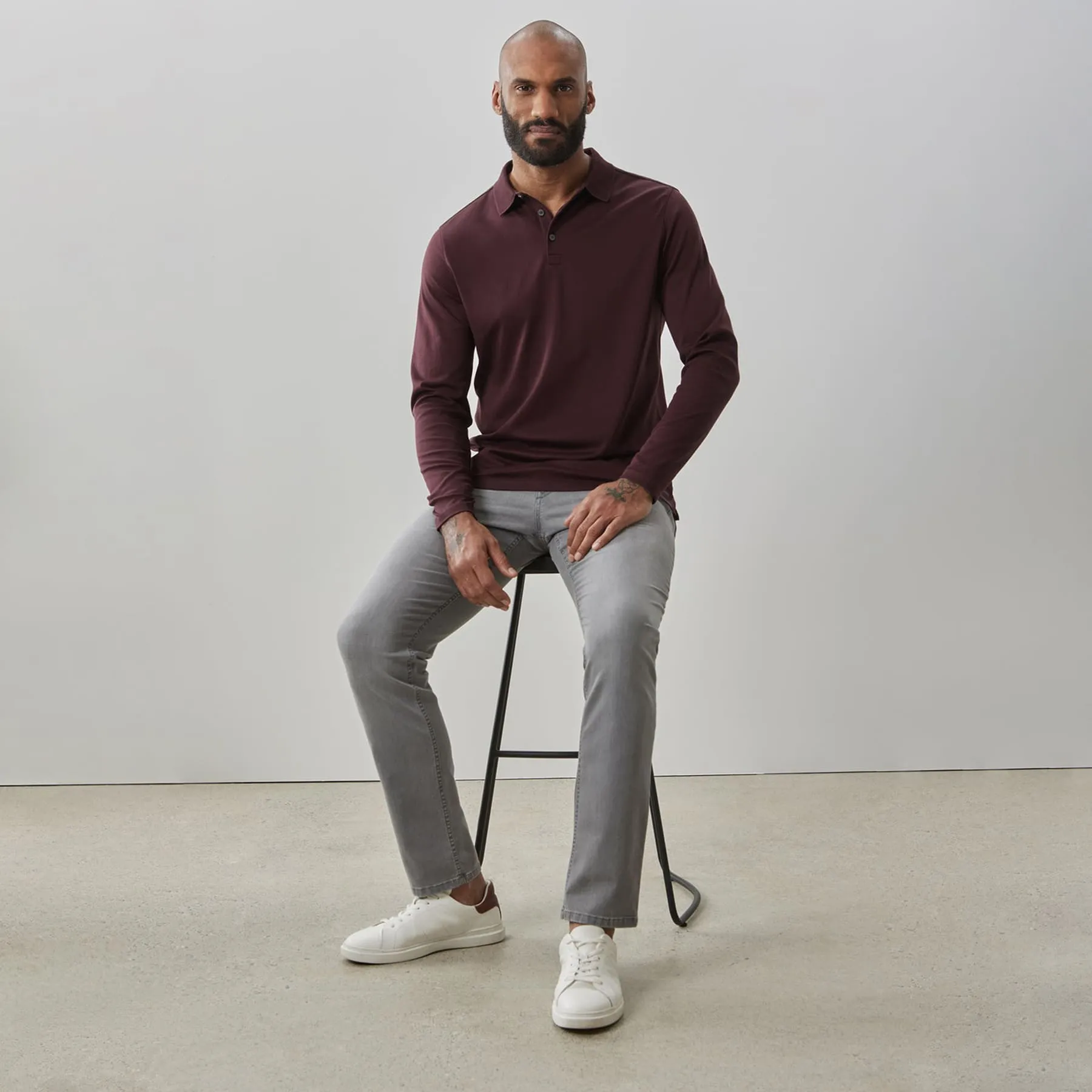 The Barakett Long-Sleeve Polo