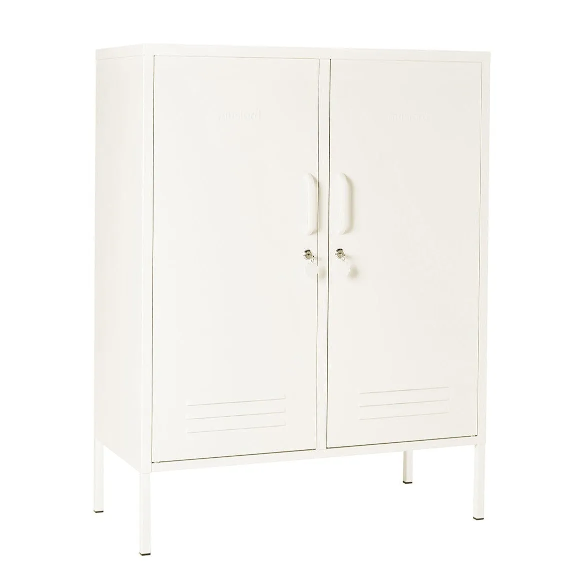 The Midi Double Door Locker Cabinet (Chalk)