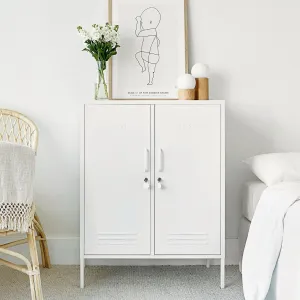 The Midi Double Door Locker Cabinet (Chalk)