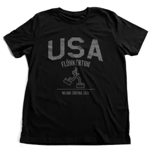 The Office Olympics - Flonkerton - Team USA - Dunder Mifflin - fun unisex premium tv parody t-shirt