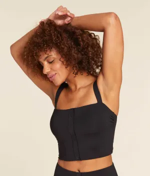 The Snap Bikini Top - Flat - Black