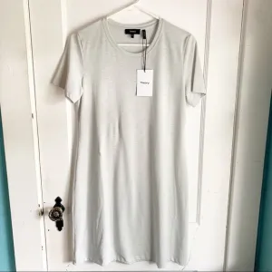 THEORY Cherry B2 Atmos Light Grey T-Shirt Dress Size Medium Soft NWT Classic