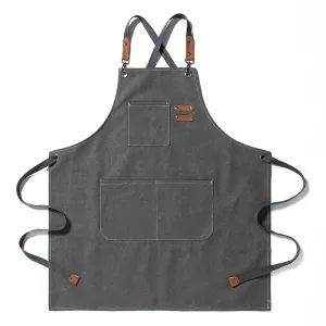 Thickened canvas Jean apron stain-resistant barista Kitchen restaurant work haircut apron