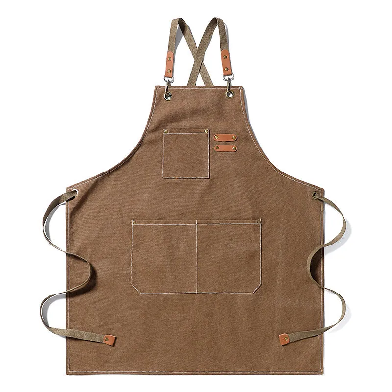 Thickened canvas Jean apron stain-resistant barista Kitchen restaurant work haircut apron