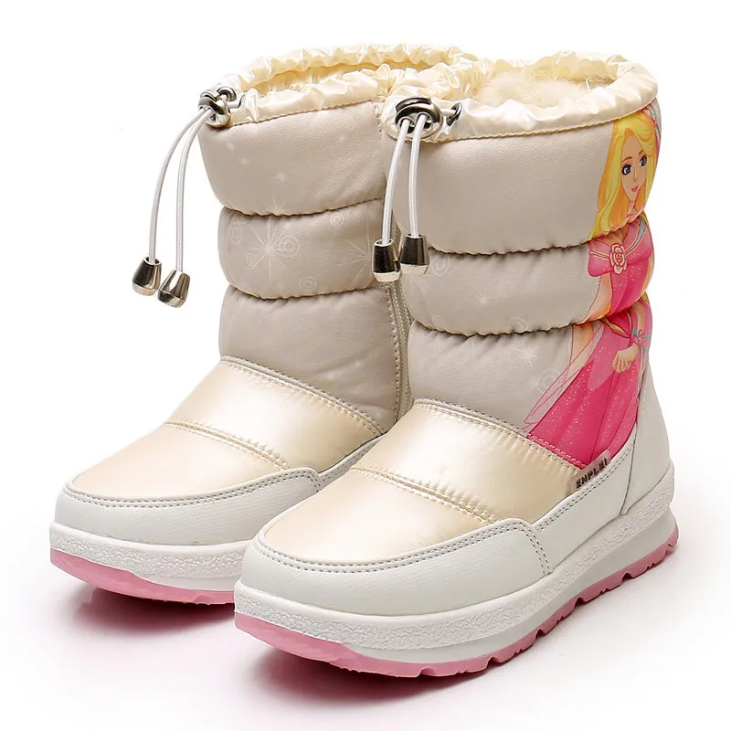 Thickened Winter Children Mid-calf Length Snow Boots Women