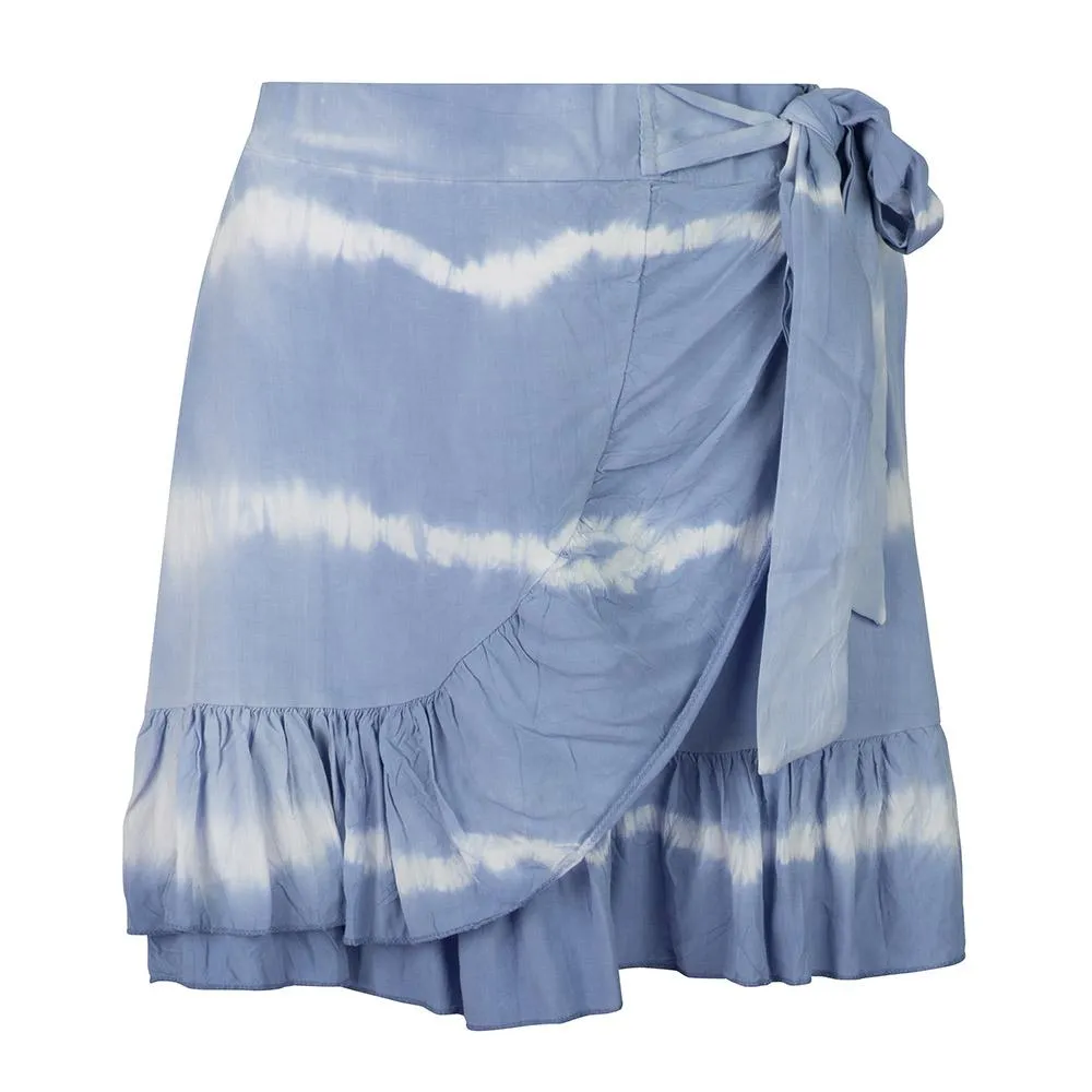 Tie dye rok blauw