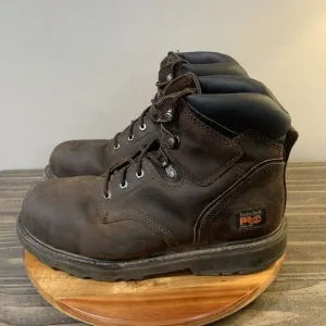 Timberland PRO Pit Boss Mens Size 11.5 Wide Work Boots A7901 Steel Safety Toe