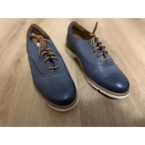 Timberland Women's Bramhall Oxford Blue Leather Size 8 Excellent Condition