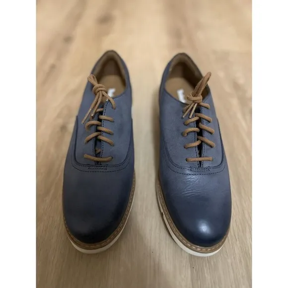 Timberland Women's Bramhall Oxford Blue Leather Size 8 Excellent Condition