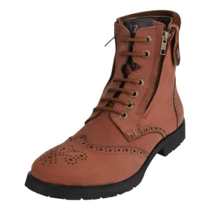 Tom Men's Brown Leather Ankle Length Boots