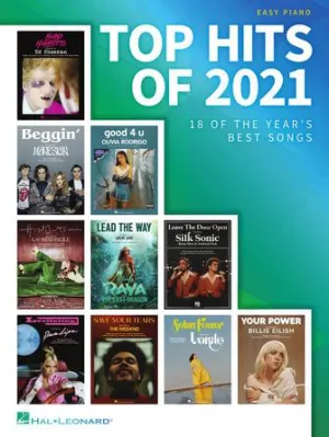Top Hits Of 2021 For Easy Piano
