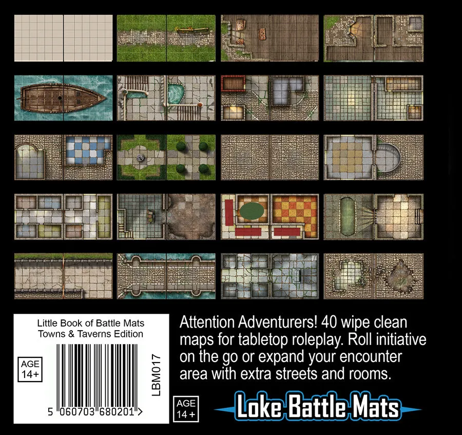 Towns and Taverns: Little book of Battle Mats