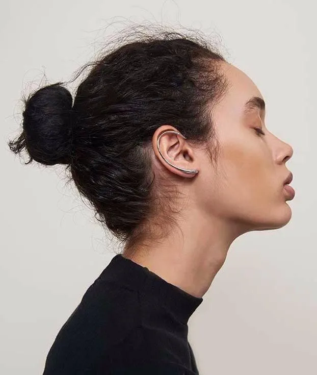 Trace Ear Cuff in Silver