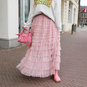 Tule rok roze