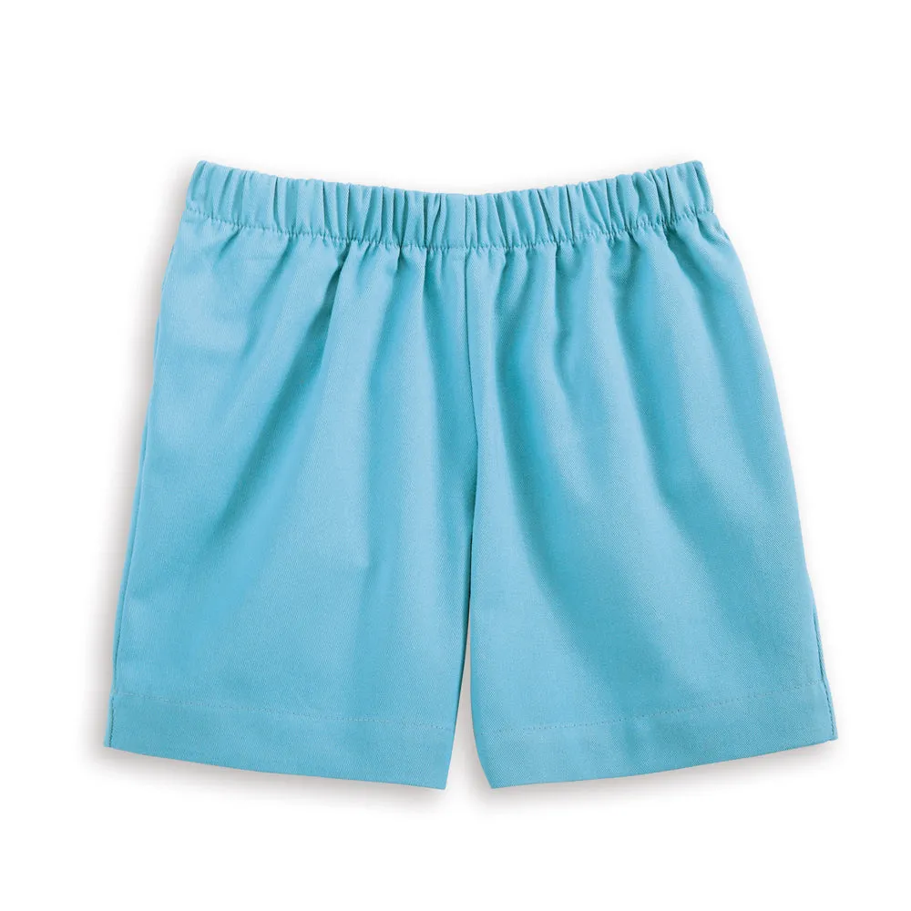 Twill Boy's Play Short -- Peacock