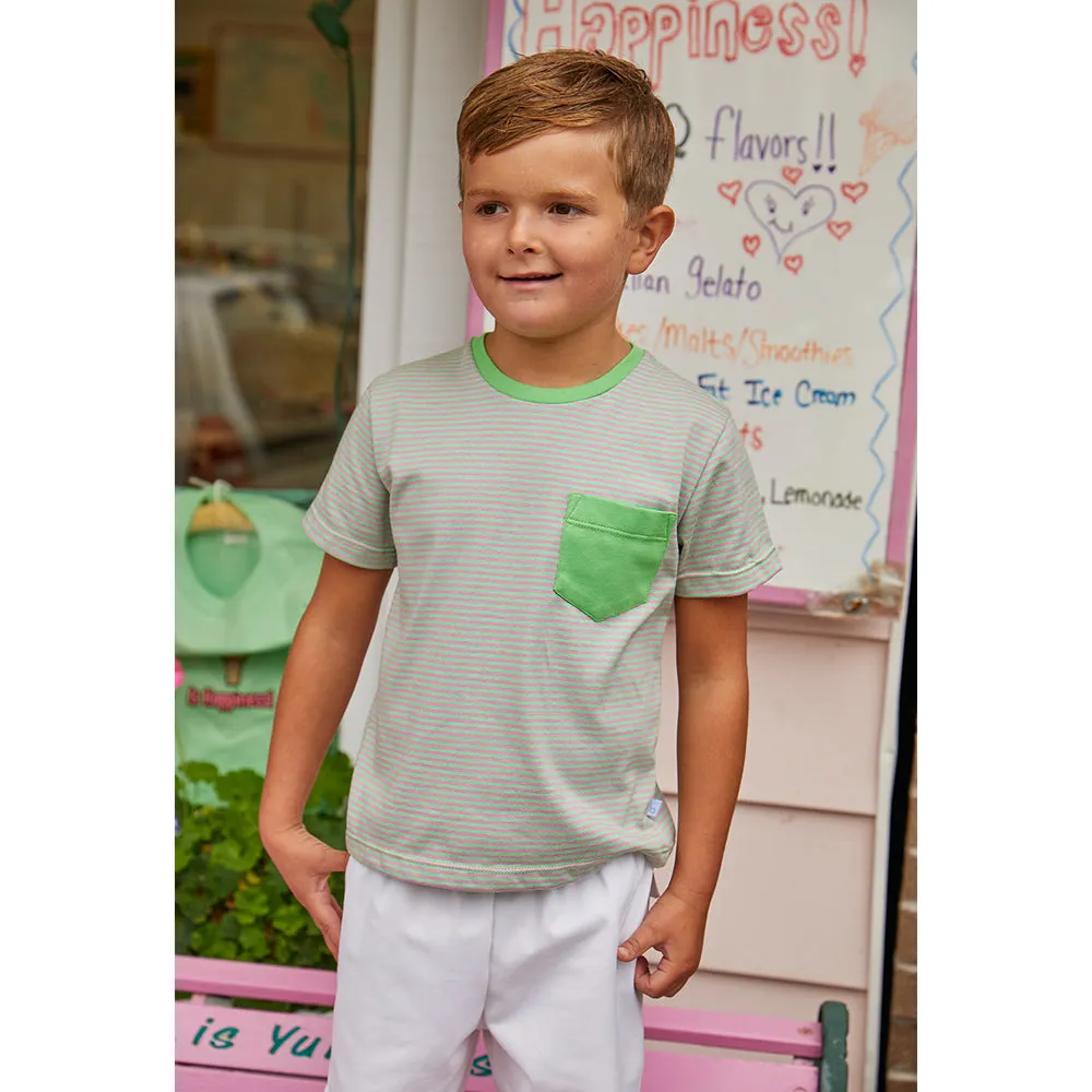 Twill Boy's Play Short -- White