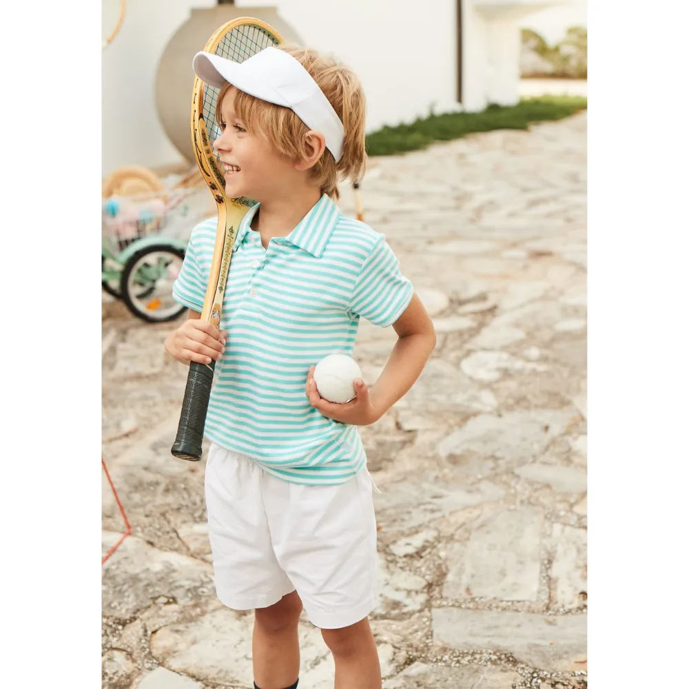 Twill Boy's Play Short -- White