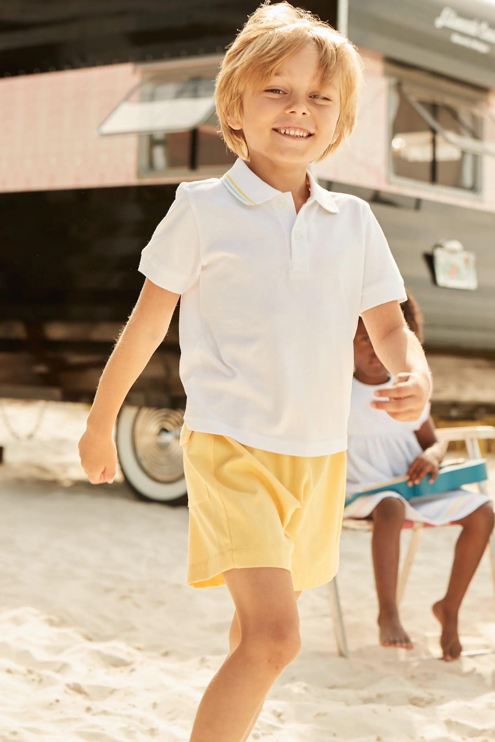Twill Boy's Play Short -- Yellow