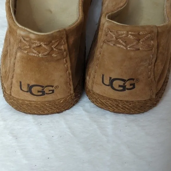 UGG. Selera style slip ons. Shearling padded heel.