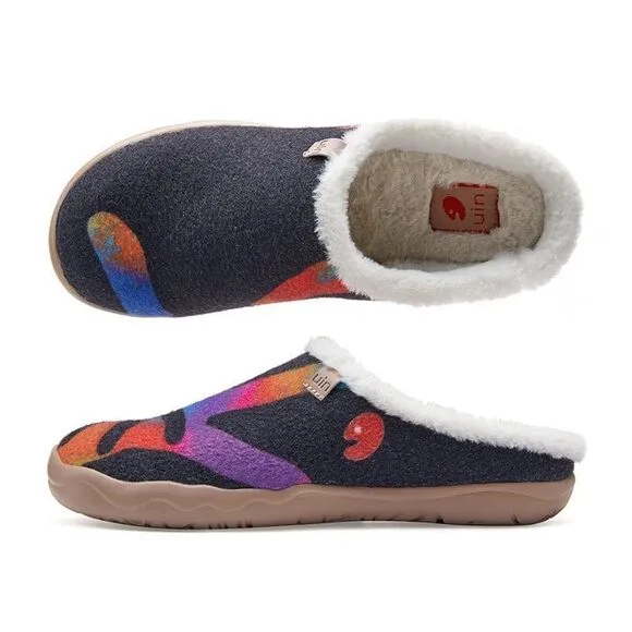 UIN Women's Mules Comfort Travel Casual Slippers(LOVE PALMS MALAGA)New No Box