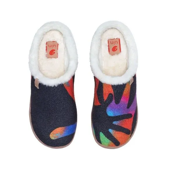 UIN Women's Mules Comfort Travel Casual Slippers(LOVE PALMS MALAGA)New No Box