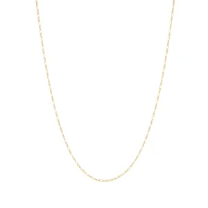 Ultra Fine Figaro Chain Necklace - Gold