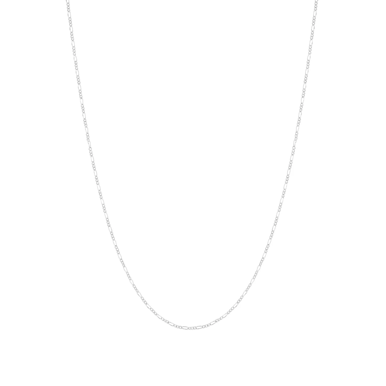 Ultra Fine Figaro Chain Necklace - Sterling Silver