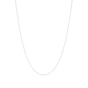 Ultra Fine Figaro Chain Necklace - Sterling Silver