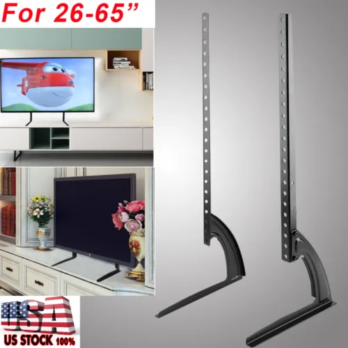 Universal 26-65" TV Mount Bracket FLAT TV LCD Screen Table Stand Adjustable Base