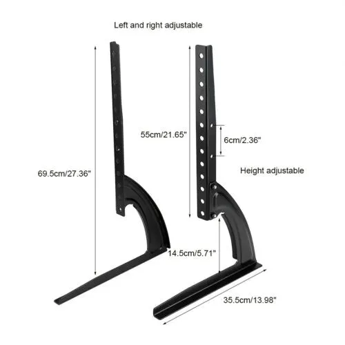 Universal 26-65" TV Mount Bracket FLAT TV LCD Screen Table Stand Adjustable Base