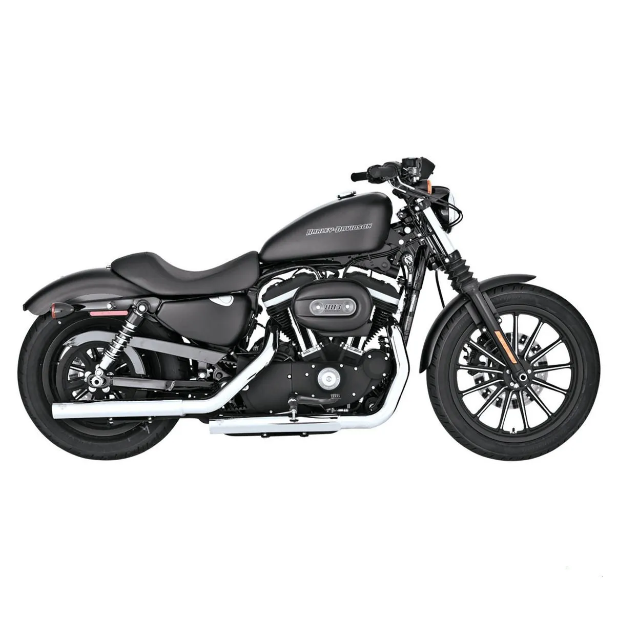 V16819 CHROME STRAIGHTSHOTS SLIP-ON MUFFLERS FOR 04-13 SPORTSTER XL