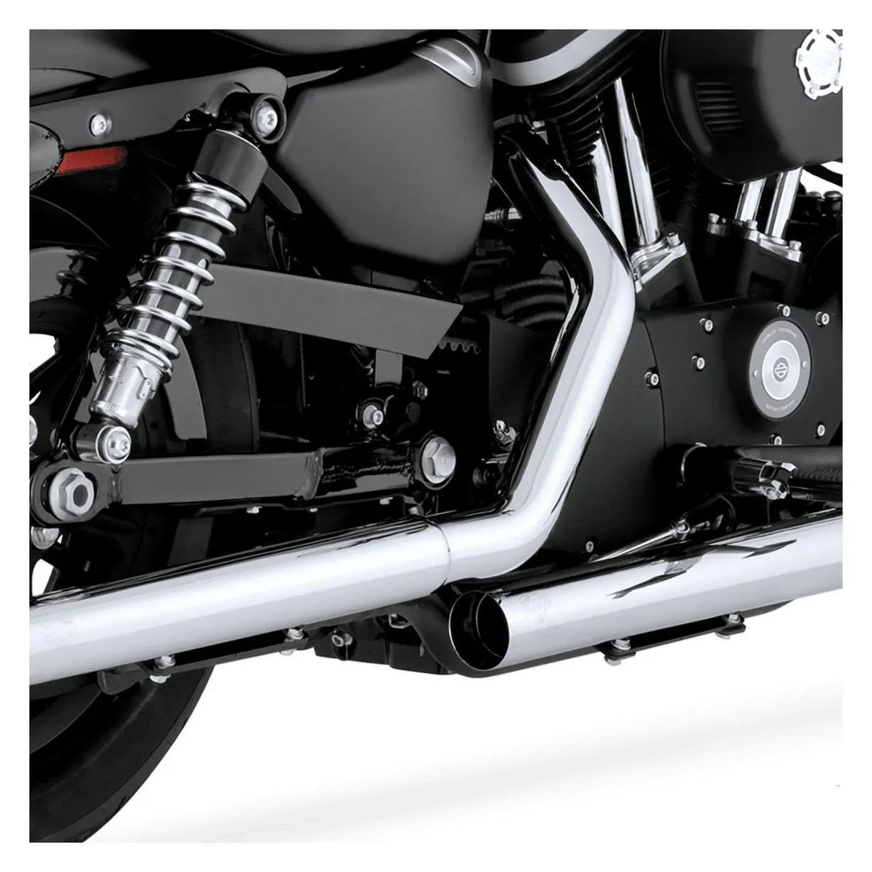 V16819 CHROME STRAIGHTSHOTS SLIP-ON MUFFLERS FOR 04-13 SPORTSTER XL