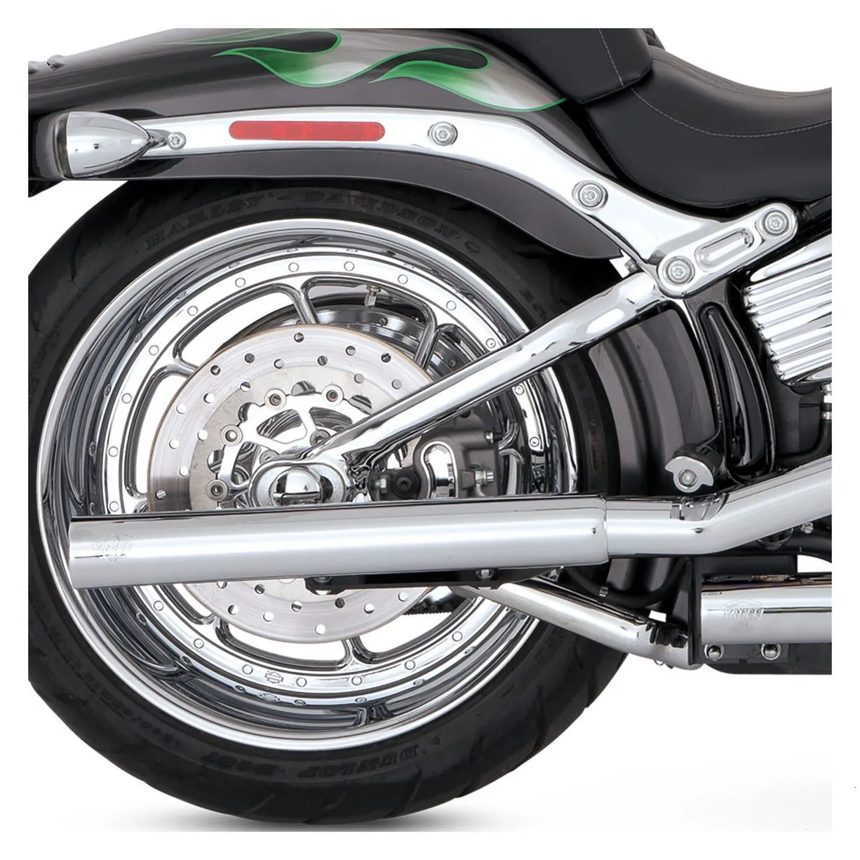 V16831 CHROME STRAIGHTSHOTS SLIP-ON MUFFLERS FOR HARLEY SOFTAIL